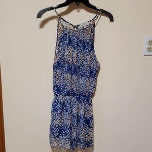 April blue floral romper size M